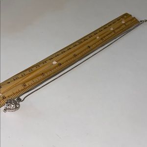 Vantel full heart cage necklace champagne pearl